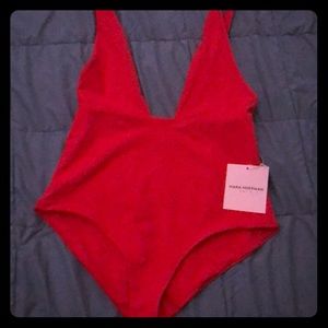 Mara Hoffman sexy red one piece size Medium. New